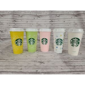 Starbucks Reusable Hot Cups 16oz Easter  Lot Of‎ 5